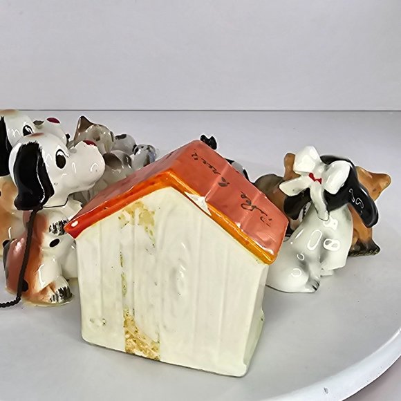 Vintage Dog Miniature Figurine Lot Ceramic Resin Plastic - Picture 10 of 12